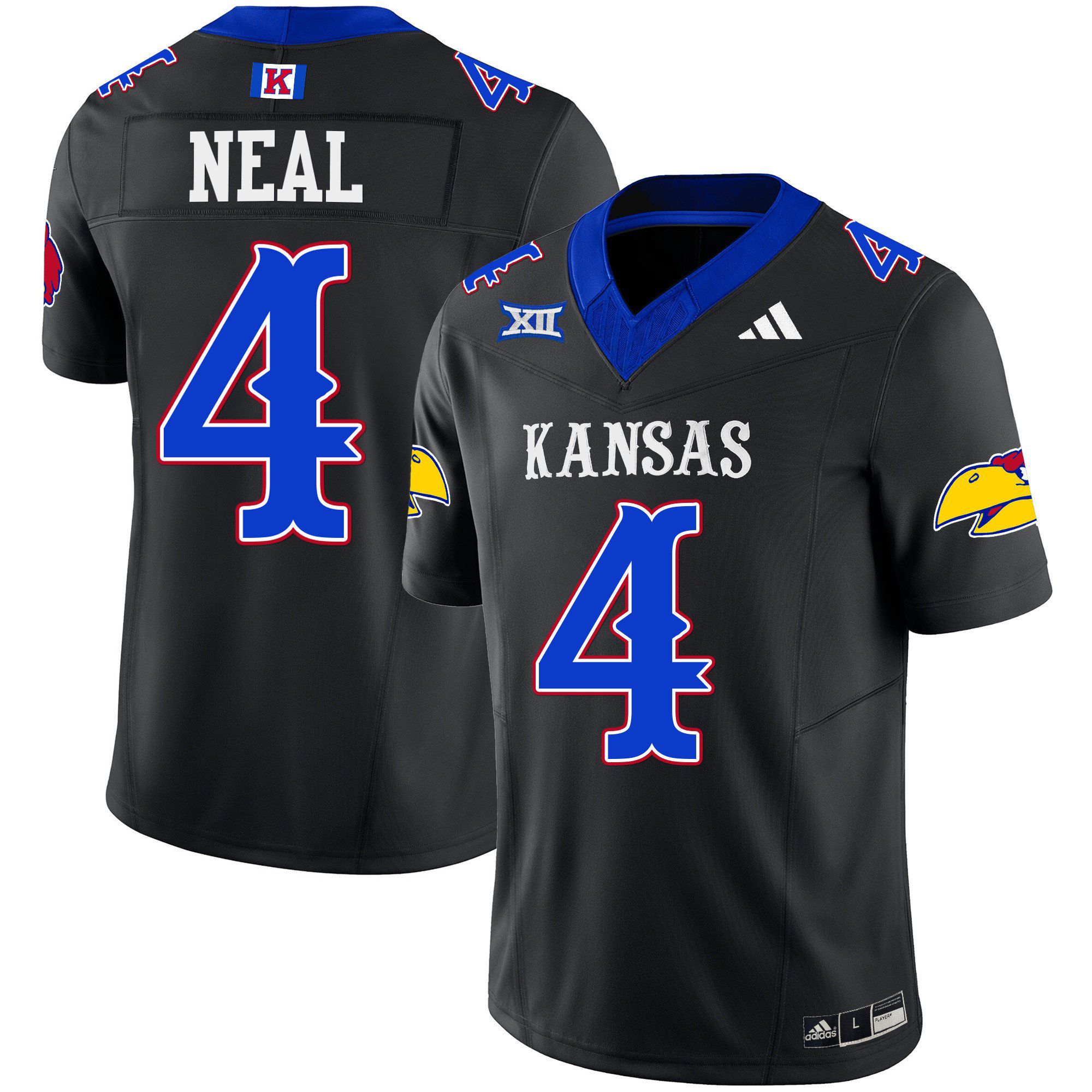 Men Kansas Jayhawks #4 Neal Black 2024 Blackhawk Vapor Limited NCAA Jersey